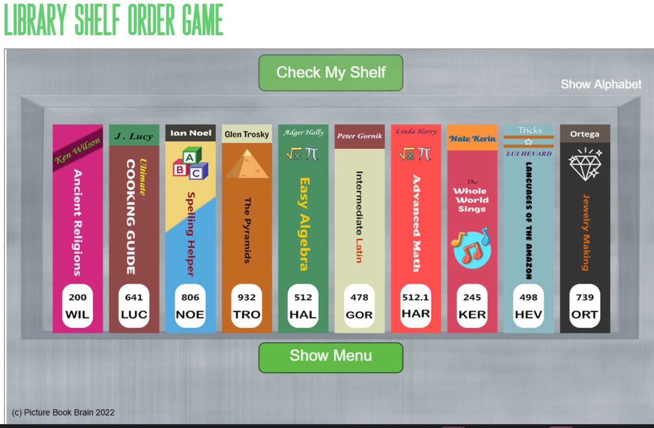 Library Shelf Game Image